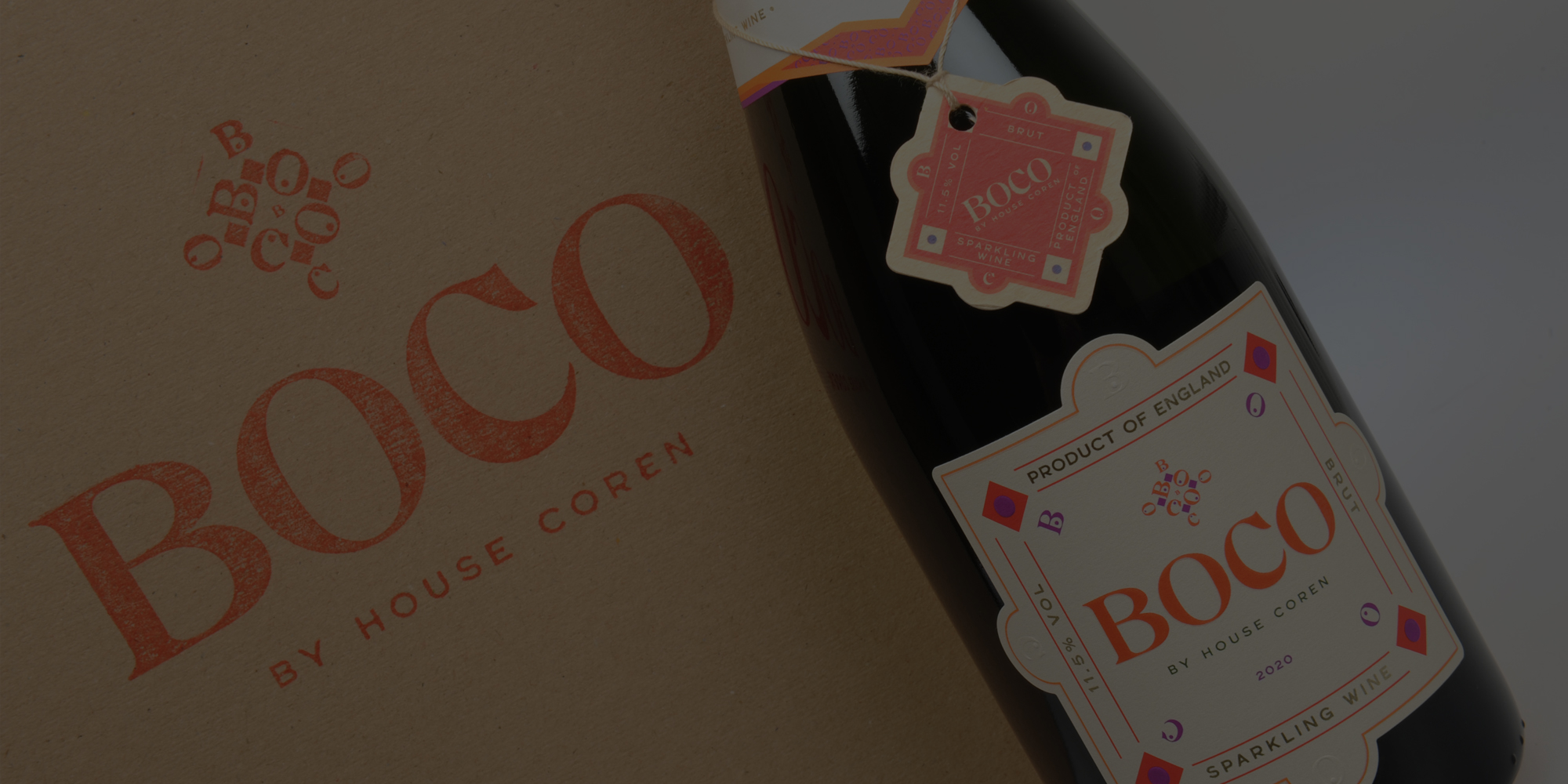 House Coren Boco Brut sparkling wine, vineyard, West Sussex. Producers of Boco sparkling wine.