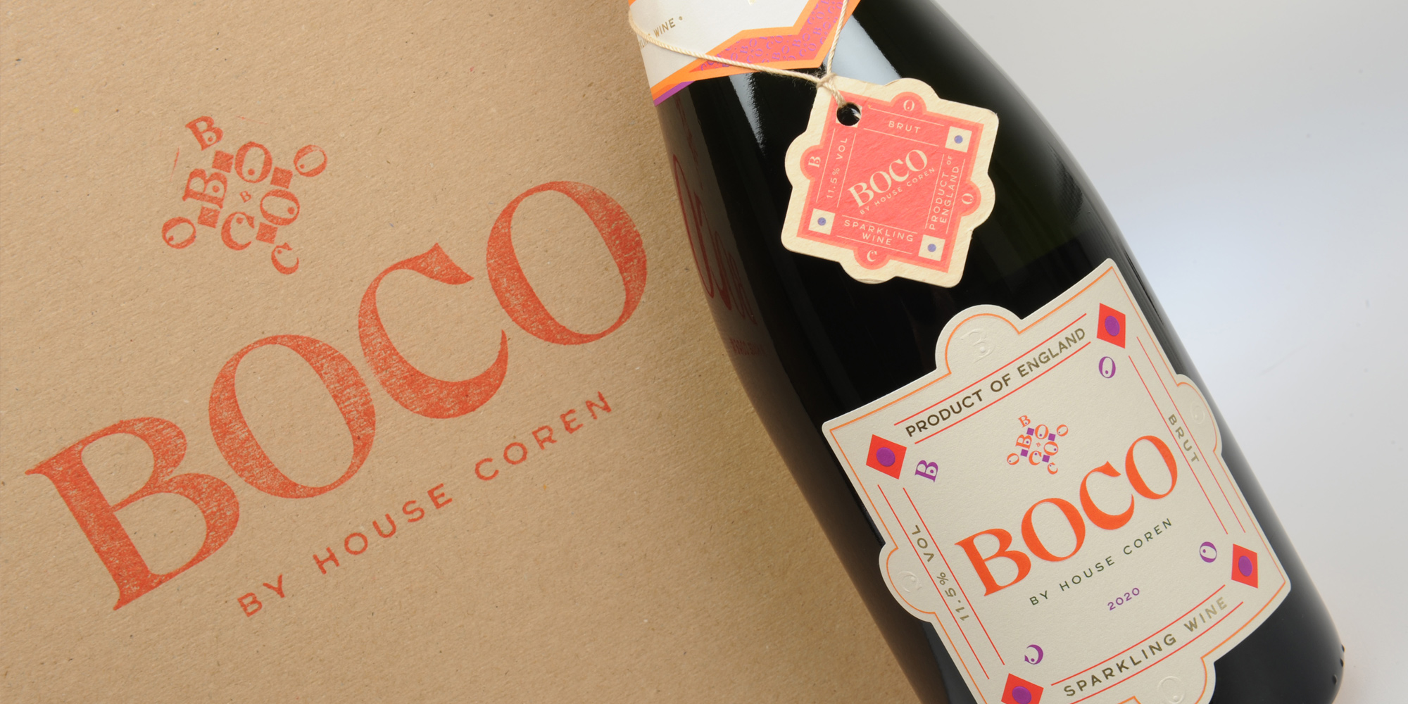 Boco sparkling wine for the bold by House Coren, West Sussex